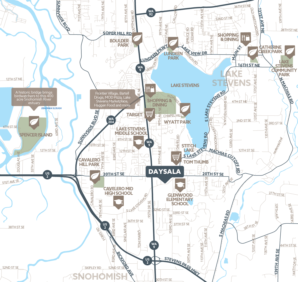 Daysala amenity map