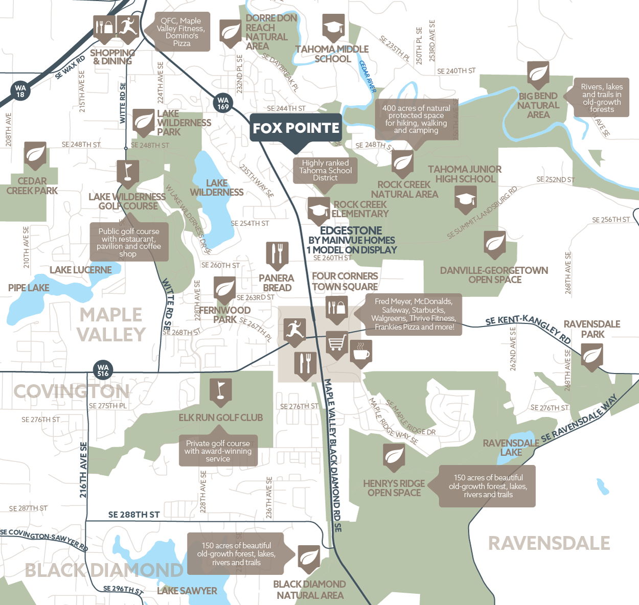 Fox Pointe amenity map