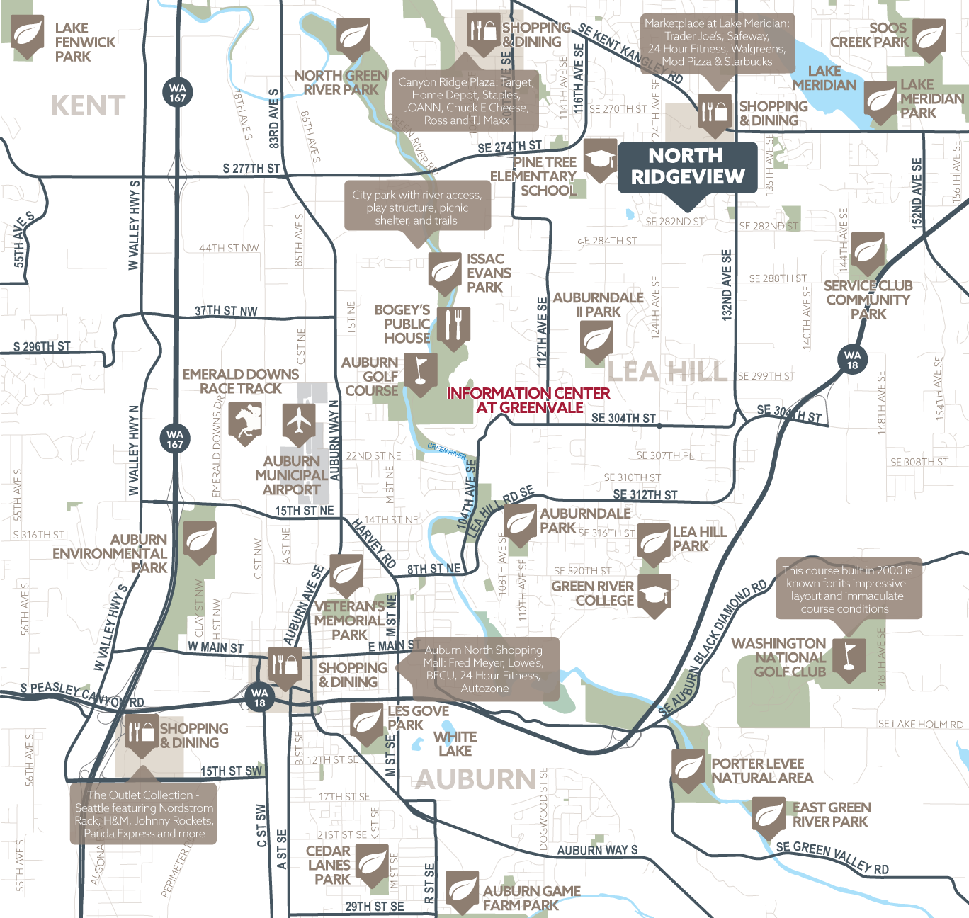 North Ridgeview amenity map